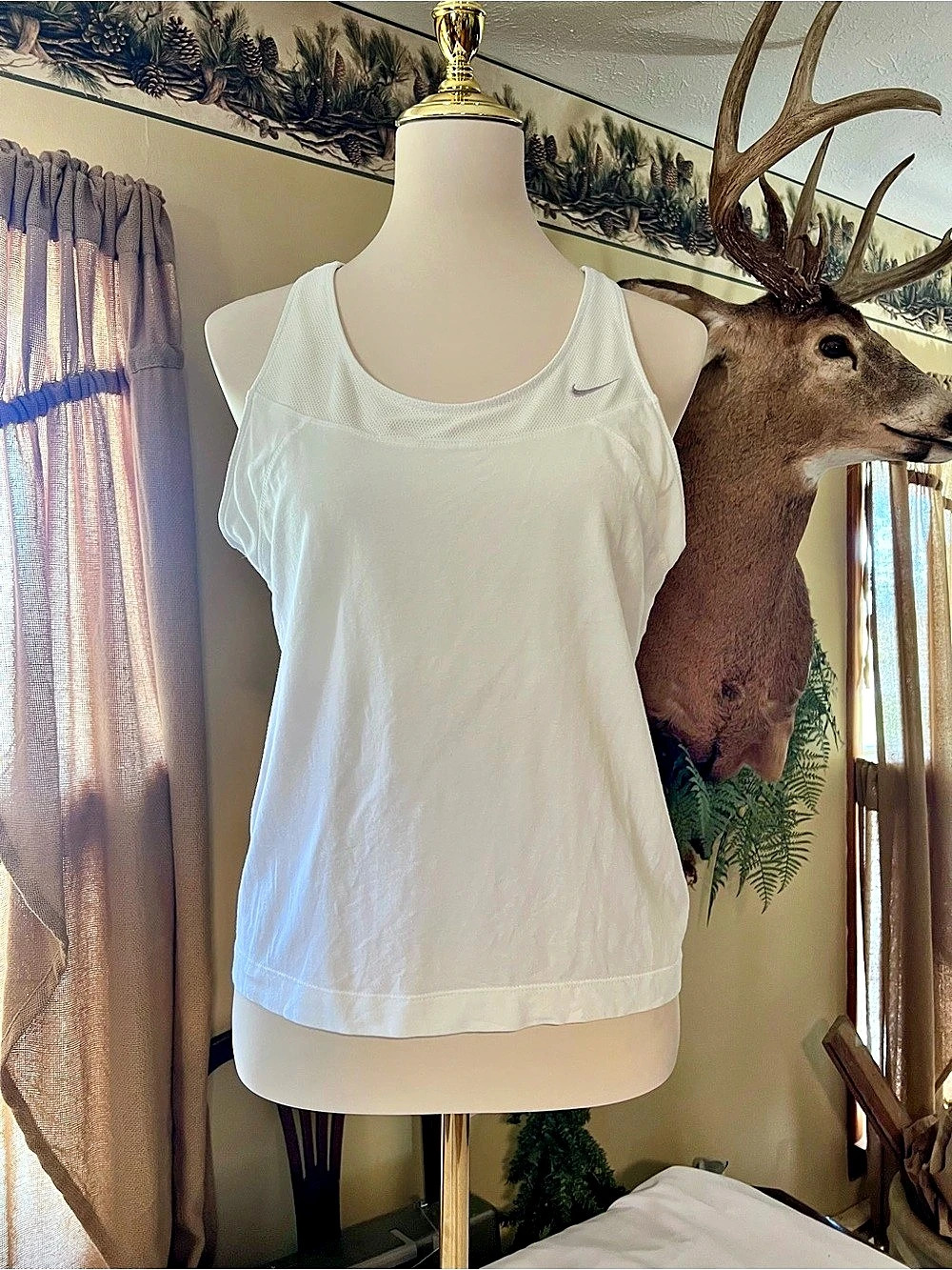 Nike Mesh Racerback Tank White XL